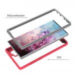 Wholesale Galaxy Note 10+ (Plus) Clear Dual Defense Hybrid Case (Hot Pink)